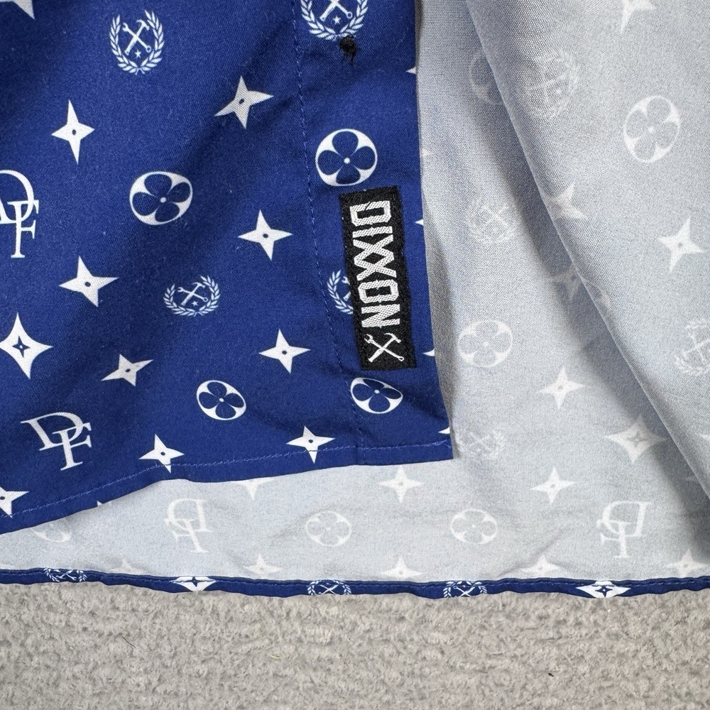 Dixxon Shirt Mens 5XL Blue The Bougie Hawaiian Monogram D-Lite Camp Dad Party - Picture 5 of 11